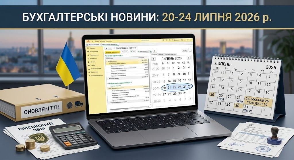 ⏰Бухгалтерський дайджест: що змінилося в роботі бізнесу 20–24 липня 2026р.