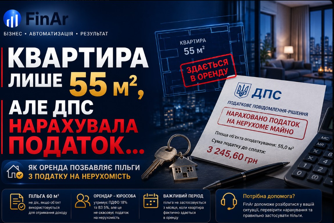 🏠 Квартира лише 55 м², але ДПС нарахувала податок