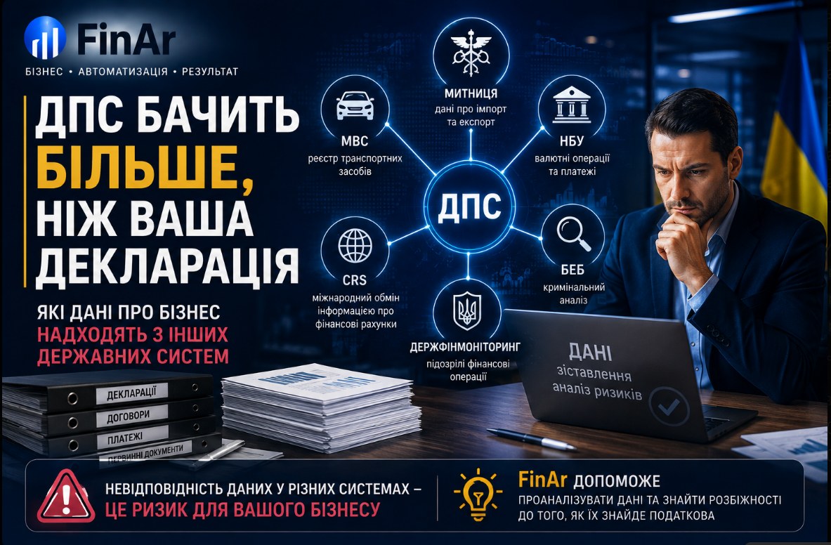 🔎 ДПС бачить більше, ніж ваша декларація: які дані про бізнес надходять з інших державних систем