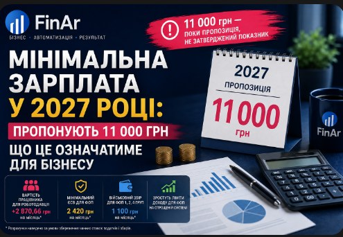 💰 Мінімальна зарплата у 2027 році: пропонують 11 000 грн — що це означатиме для бізнесу