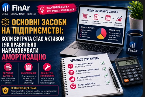 Основні засоби: коли витрата стає активом і як не припуститися помилок в обліку