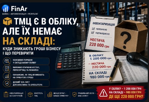 ТМЦ в обліку є, а на складі — порожньо: куди зникають гроші вашого бізнесу